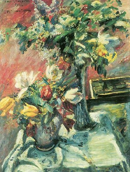 Lovis Corinth Flieder und Tulpen